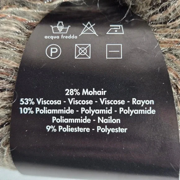 7 Skeins Ritratto S. Charles Mohair Blend Yarn, Shade 130, 198 Yds Each, Italy - Picture 2 of 5